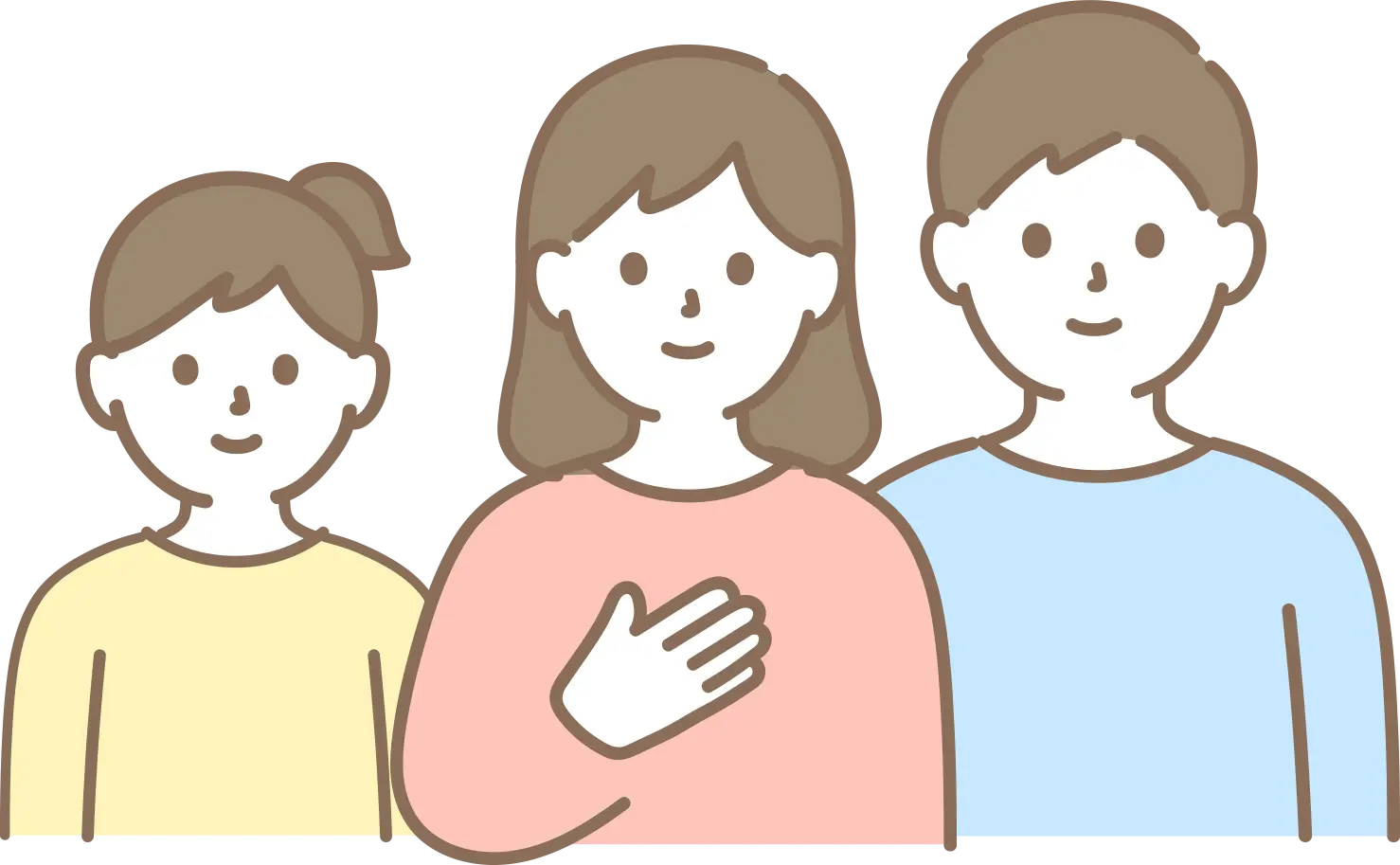 3人の人物のイラスト