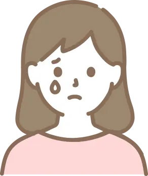 心配そうな女性のイラスト